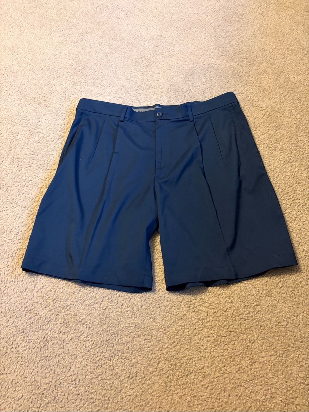 Men's Flat-Front Navy Performance Shorts